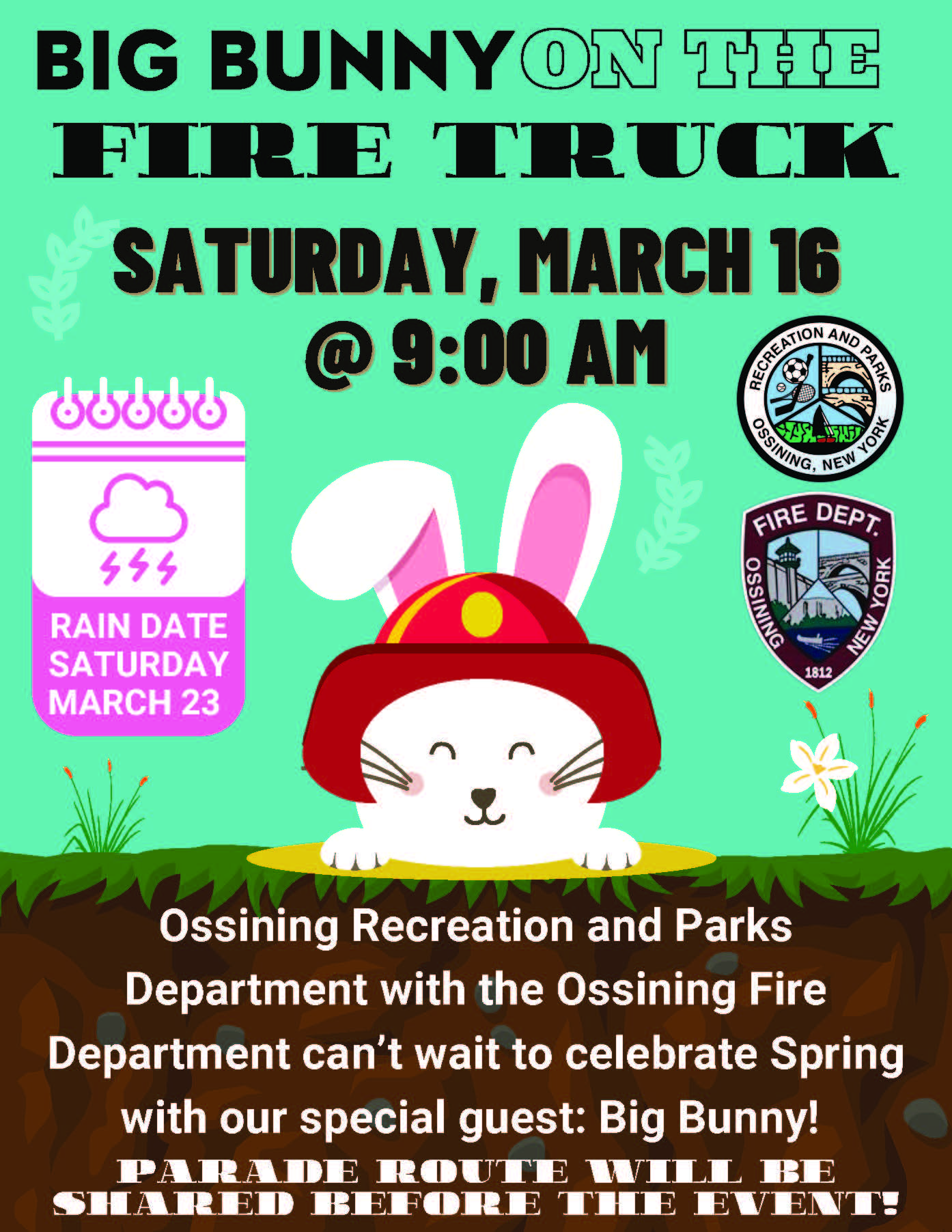 Big Bunny on the Fire Truck