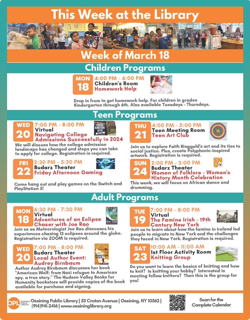 Ossining Public Librarys Flyer
