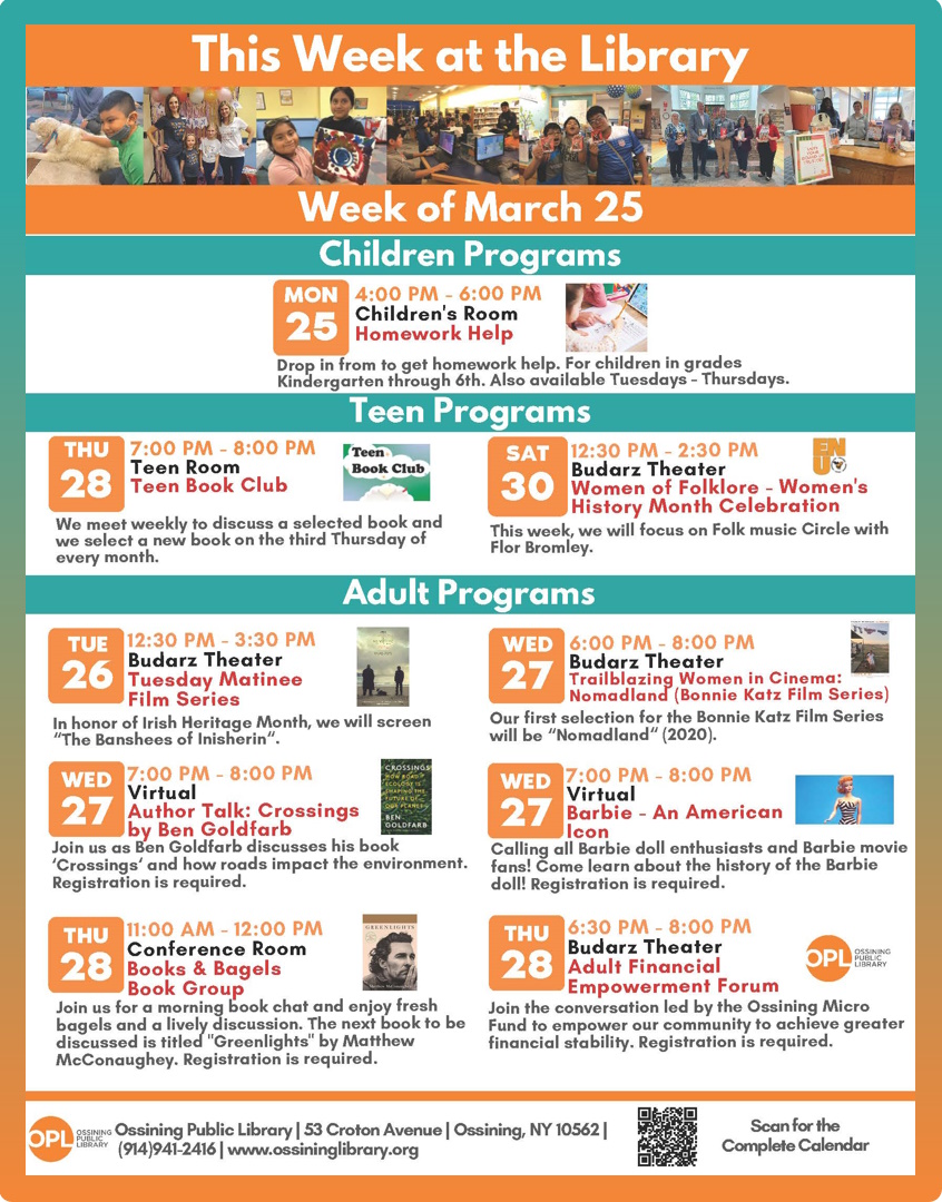 Ossining Public Librarys Flyer