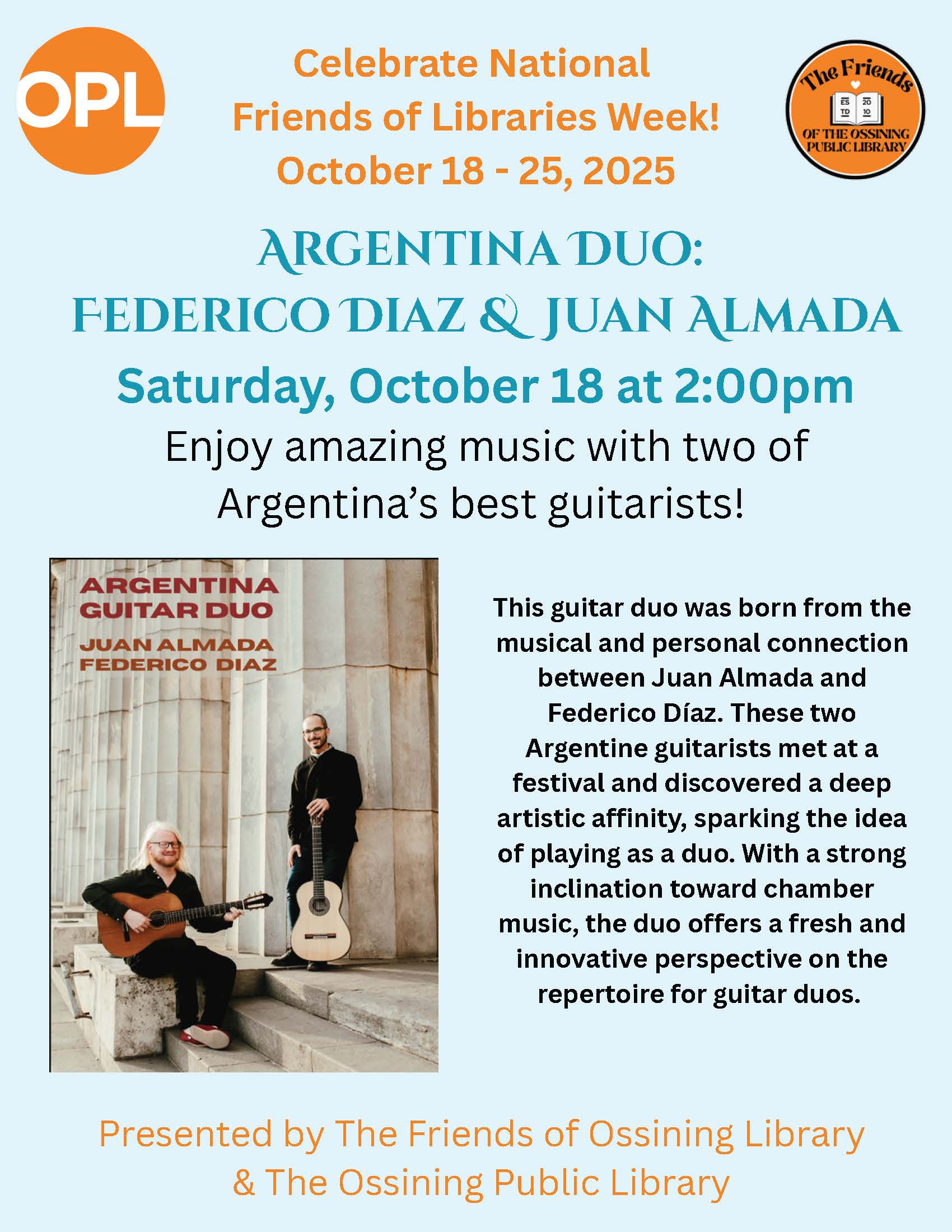 Argentina Duo Concert FLYER