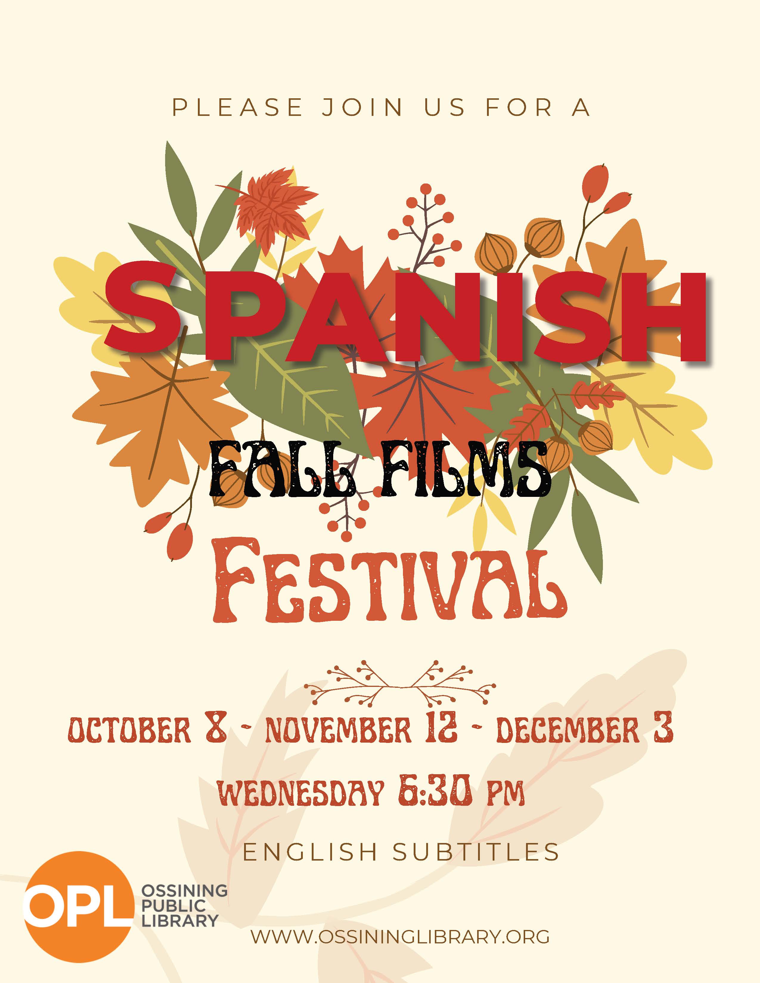 Cream Minimalist Fall Festival Flyer