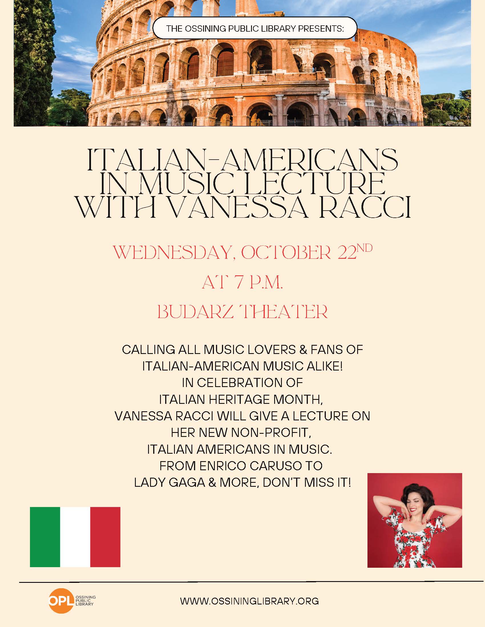 Italian Americans in Music Flier 2025 1