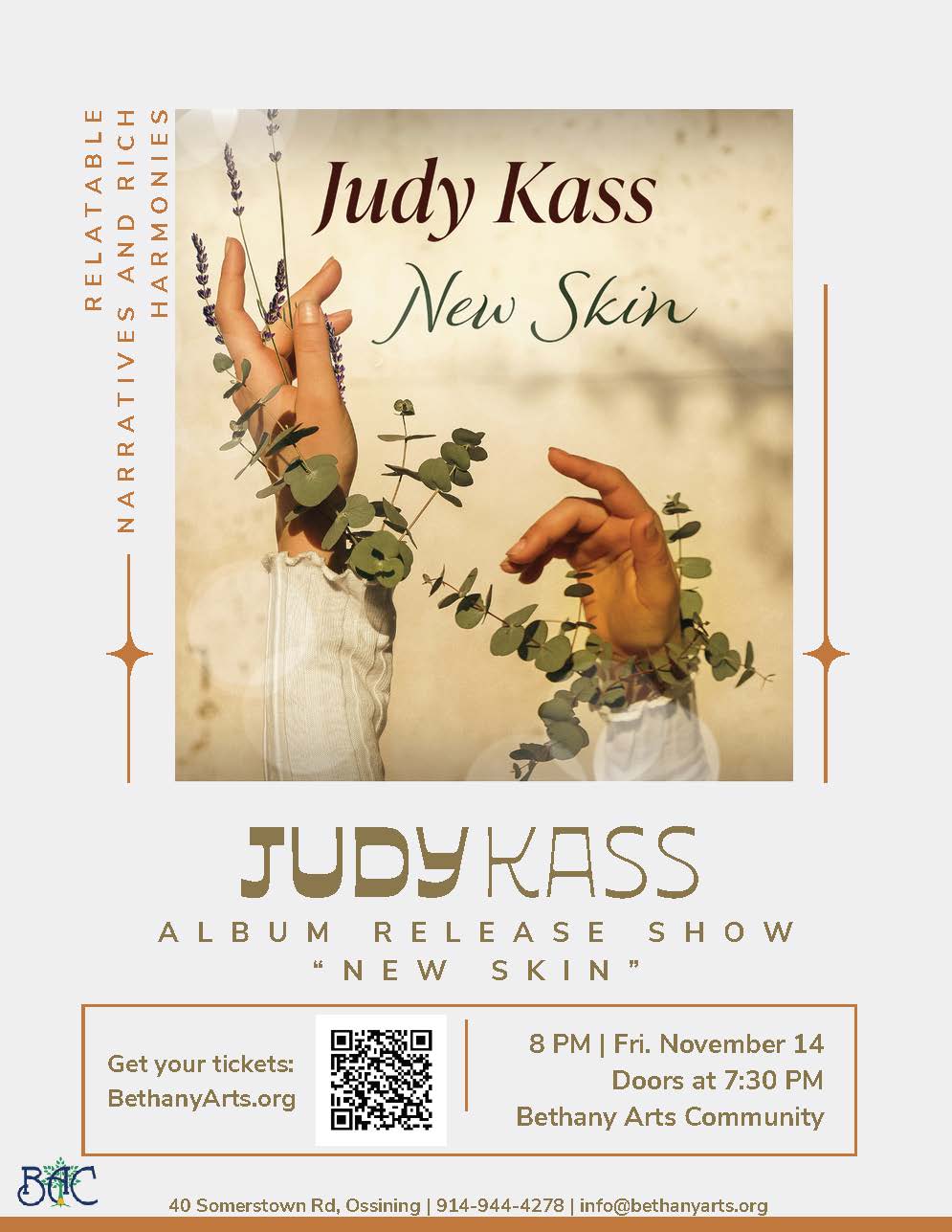 Judy Kass Album Release Flyer