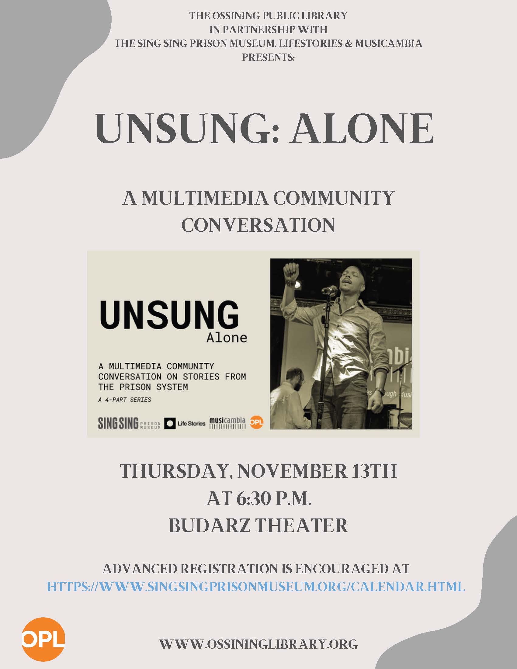 UNSUNG Alone Flier 2025