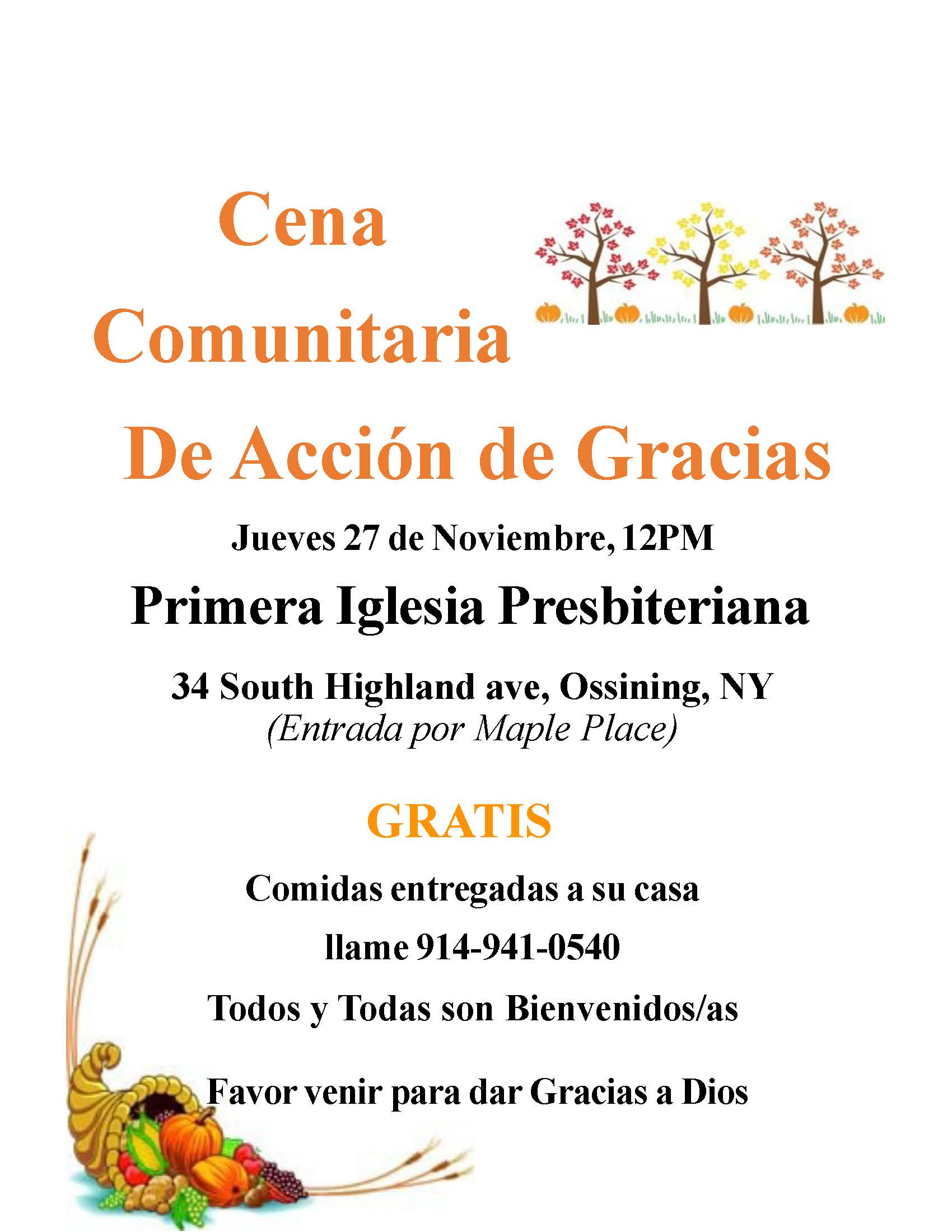 2025 Thanksgiving Flyer spanish