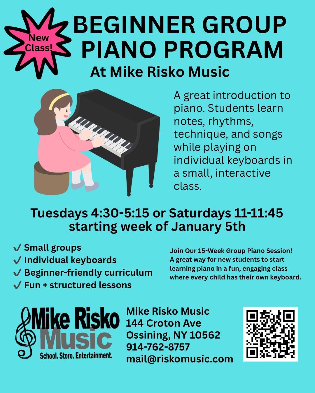 Beginner Piano Program Kids