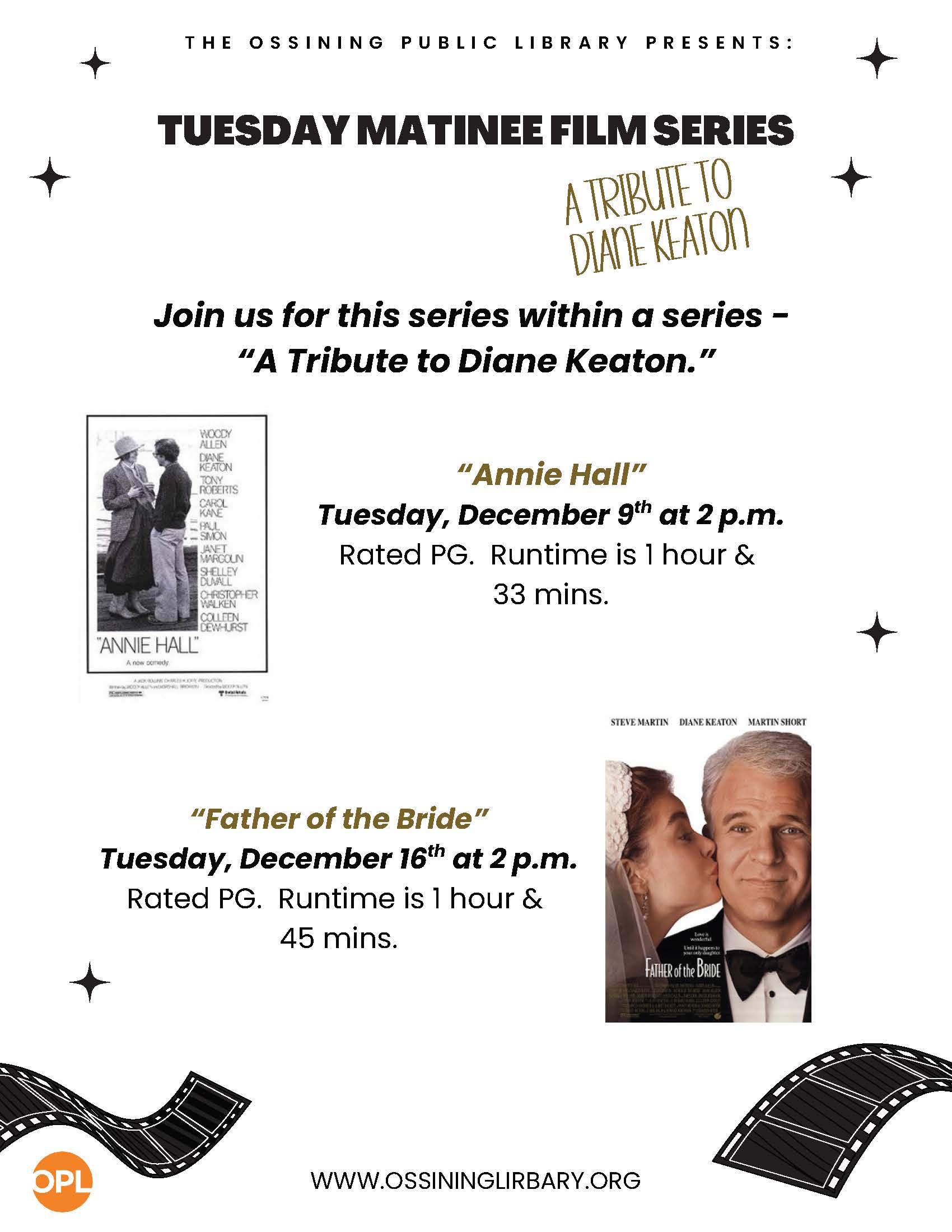 Diane Keaton Series Flier 2025