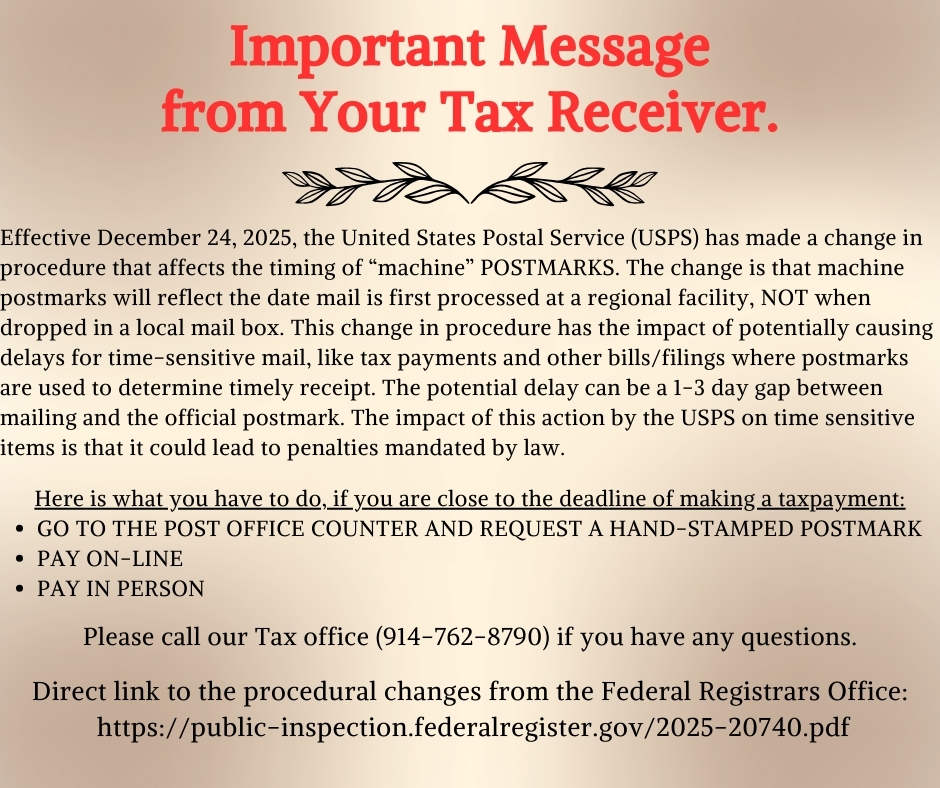 Tax Mail Changes