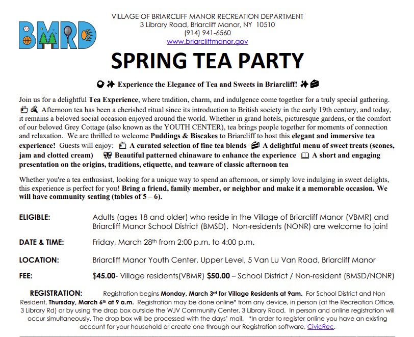 Briarcliff Spring Tea Party