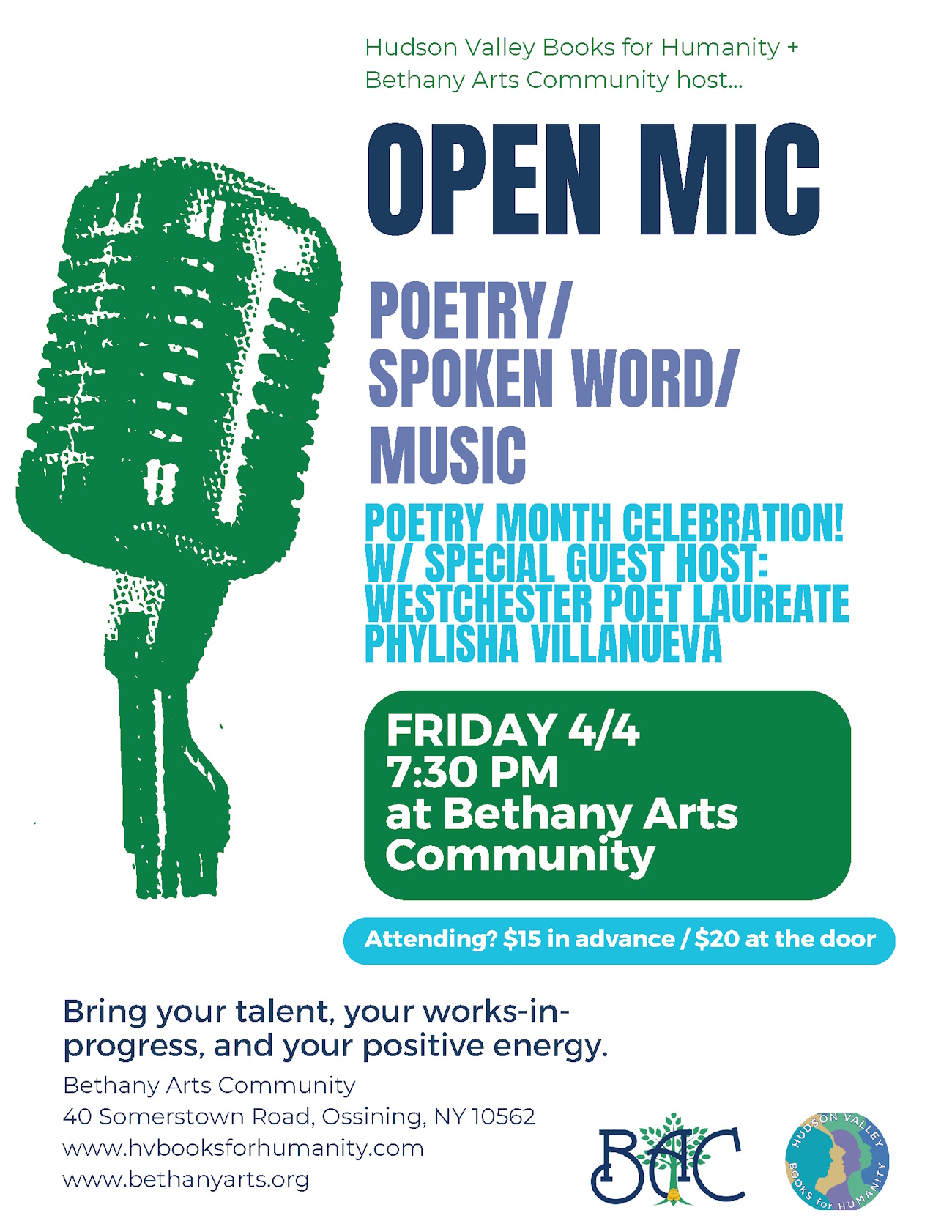 April Open Mic Flyer