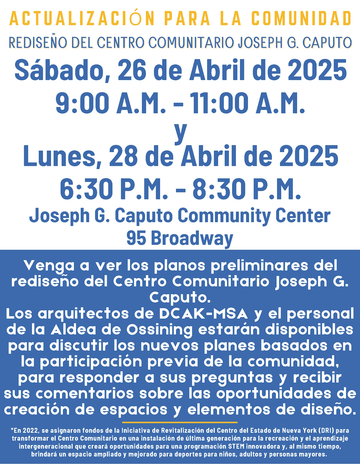 Rec Center Engagement Meetings.2025.flyer Page 2