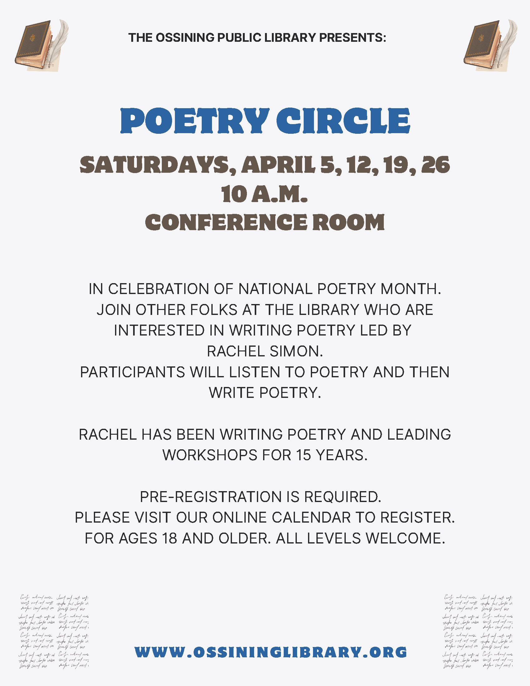 Poetry Circle Flier 2025