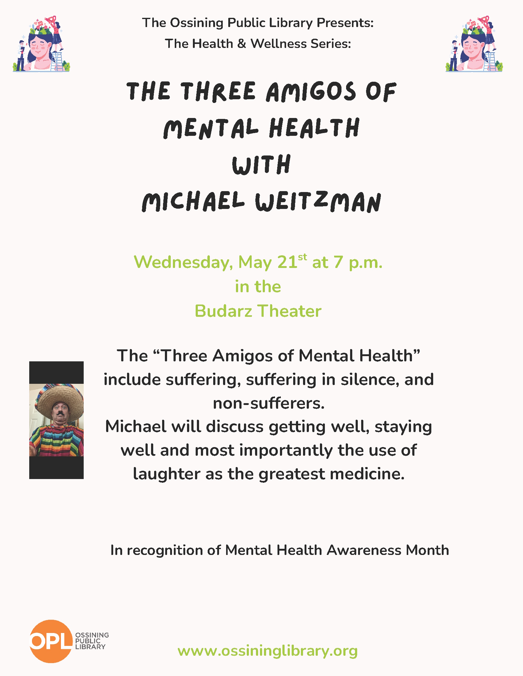 Three Amigos of Mental Health Flier 2025