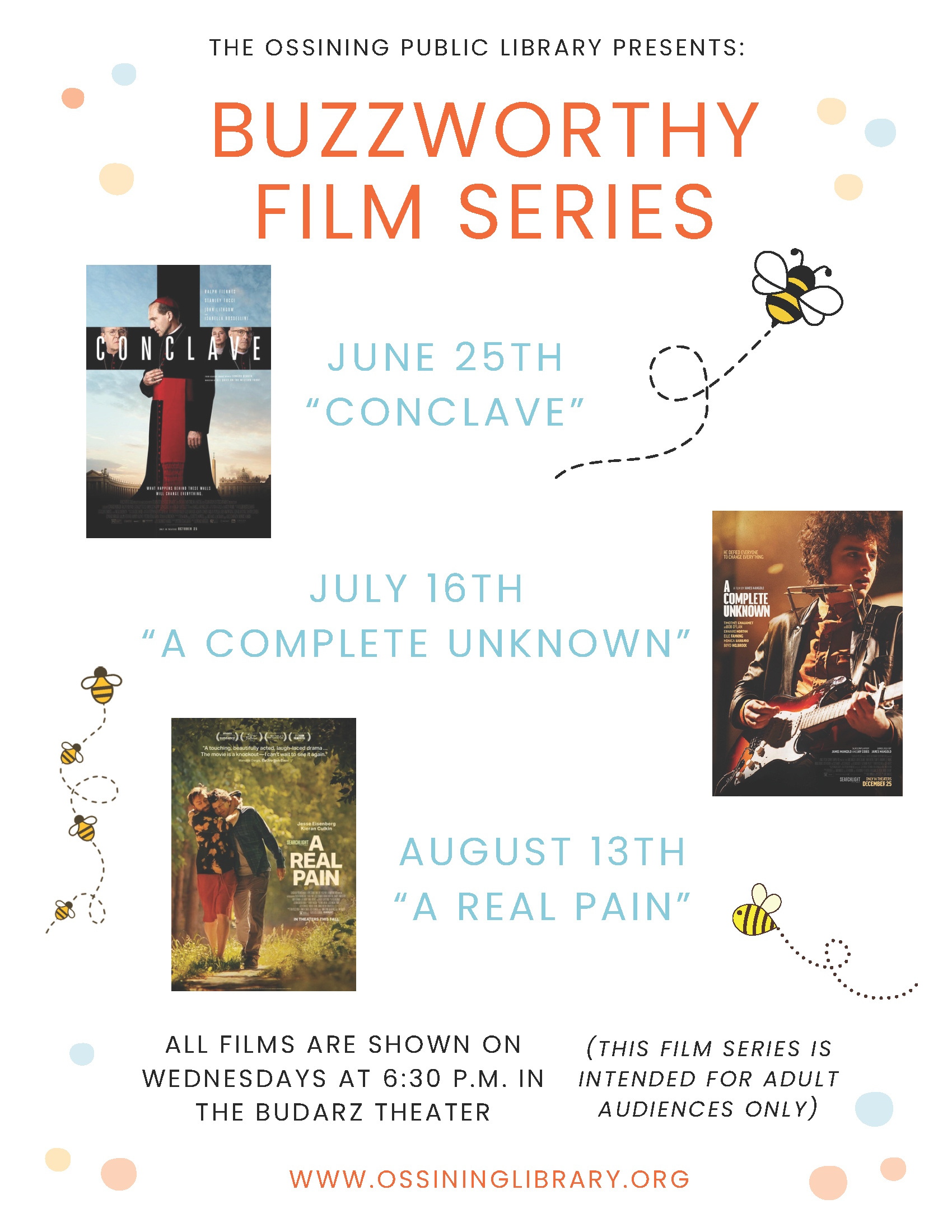 Buzzworthy Film Series Flier 2025