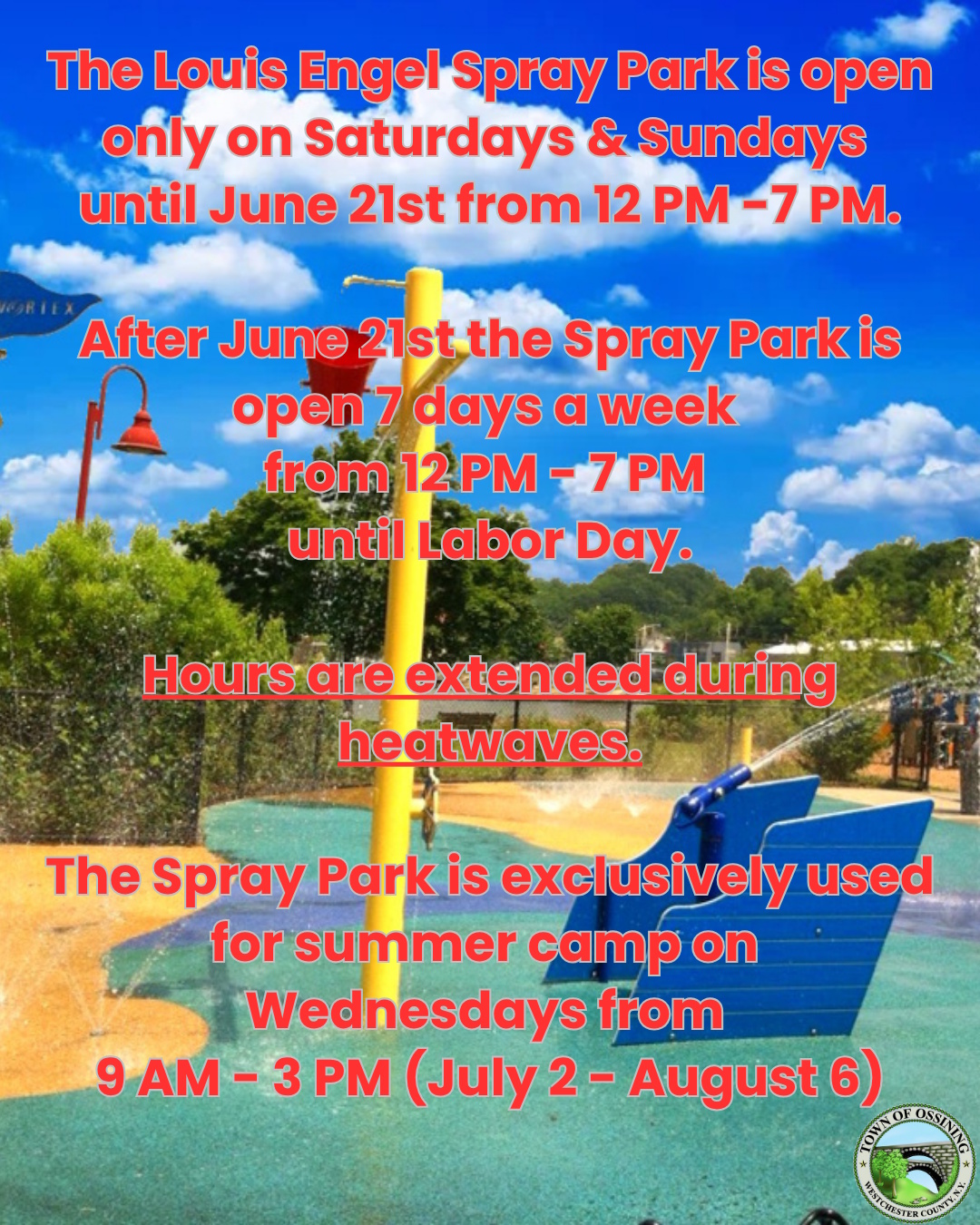 Spray Park Hours