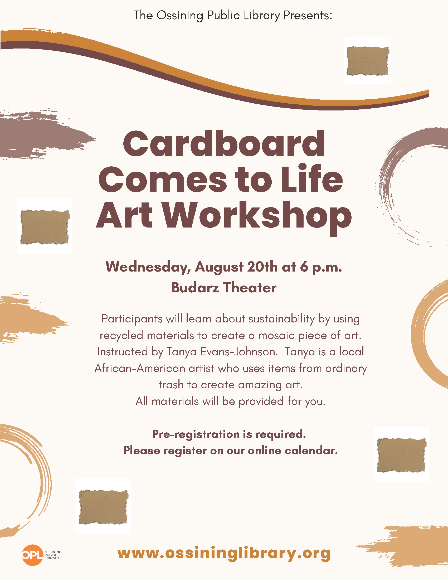 Cardboard Art Workshop Flier 2025 1
