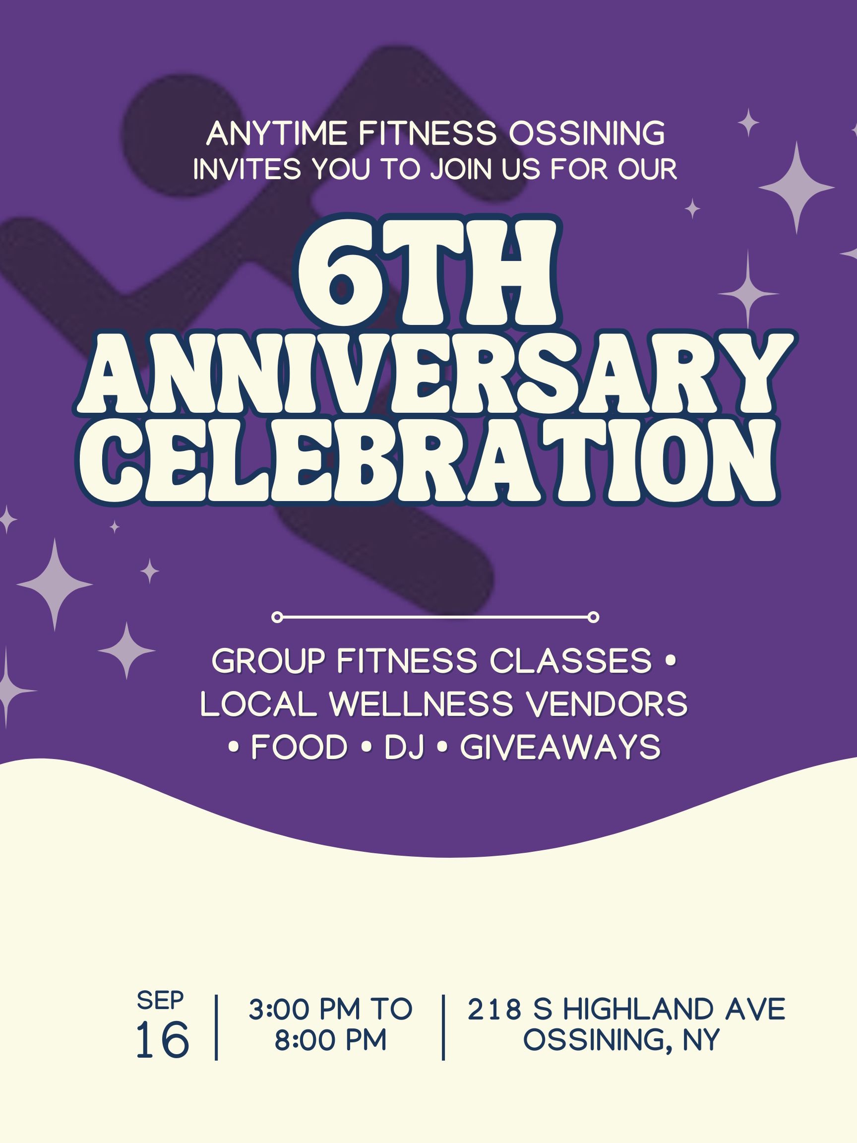 Anytime fitnesss 6th anniversary ENG