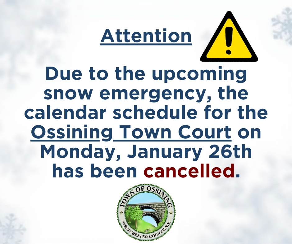 Town Court Snow Cancel