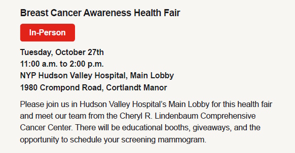Breast Cancer Awareness Fair
