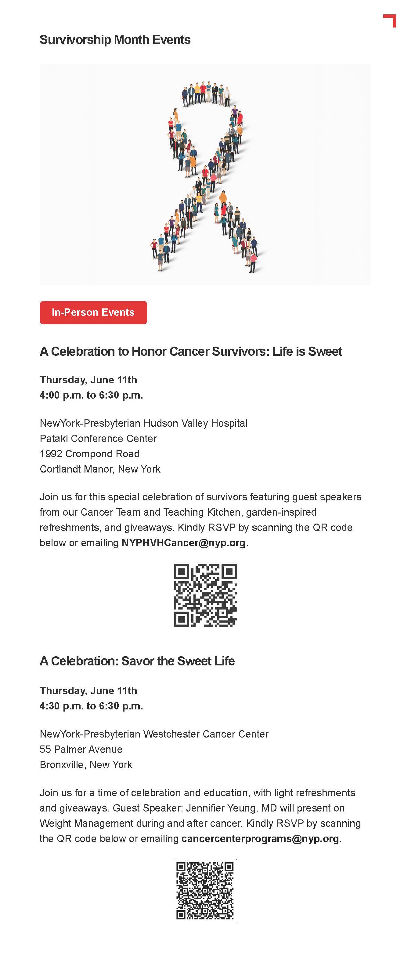 Survivorship Month Events