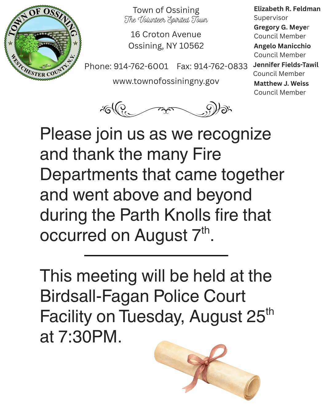 Fire Thanks Invite