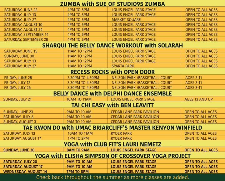 Mind Body Spirit Ossining schedule 2019